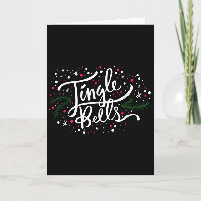 Carte Jingle Bells Christmas Design For Men Women, Boys, (Devant)