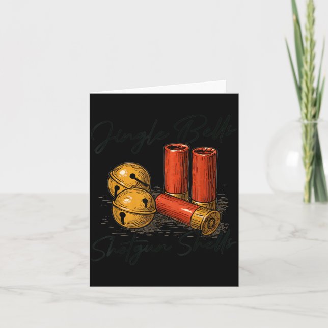Carte Jingle Bells Shotgun Shells Funny Hunting Christma (Devant)