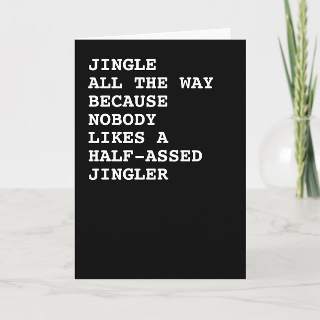 Carte Jingle Tout Le Chemin Humour Noël (Devant)