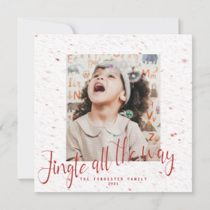 Carte Jingle Tout le chemin Red Snowflake 2 Photo Holida