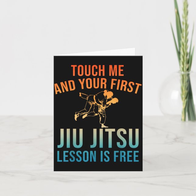 Carte Jiu Jitsu Art For Men Women Brazilian Jujitsu Bjj  (Devant)