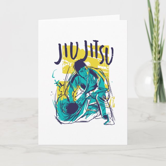 Carte Jiu Jitsu Grunge (Devant)