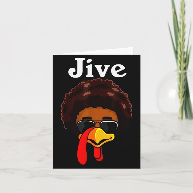 Carte Jive Thanksgiving Turkey Day Funny Family Costume  (Devant)