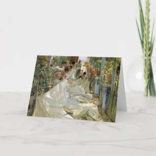 Carte Joaquín Sorolla- réparant la voile