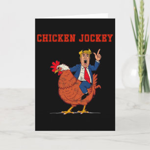 Carte Jockey de poulet Mème drôle de Trump
