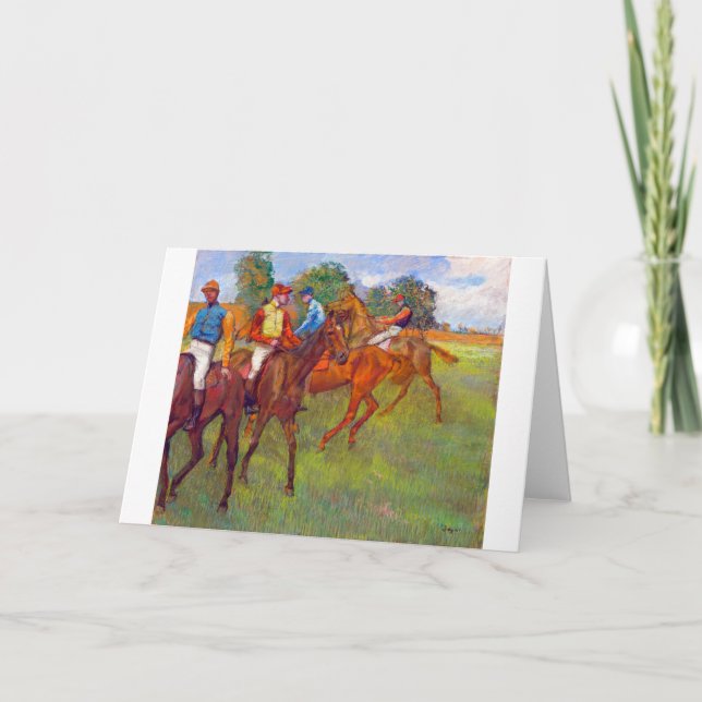 Carte Jockeys et chevaux de course, Edgar Degas (Devant)