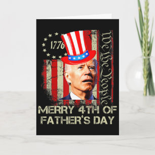 Carte Joe Biden drôle 4 juillet Joyeux 4 de la fête des