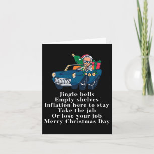 Carte Joe Biden drôle de Santa Trump Noël laid 