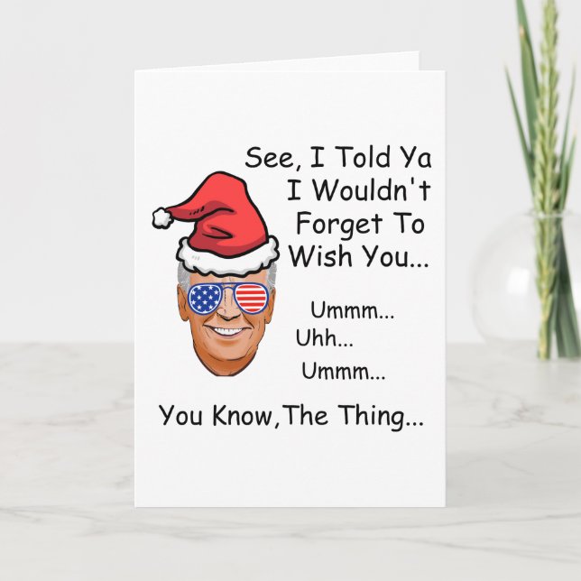 Carte Joe Biden Vous Savez, La Chose... Noël drôle (Devant)