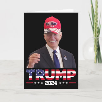 Carte Joe Biden Wearing A Trump Hat 1 