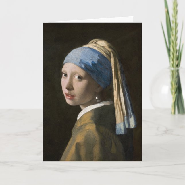 Carte Johannes Vermeer, fille avec une oreille perle (Devant)