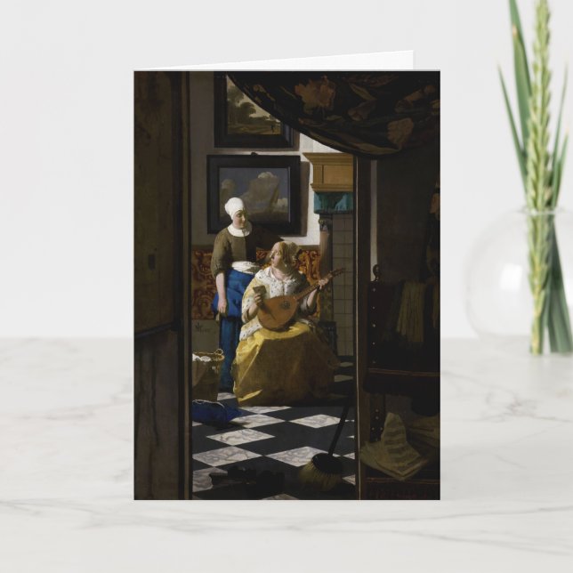 Carte Johannes Vermeer - La lettre d'amour (Devant)