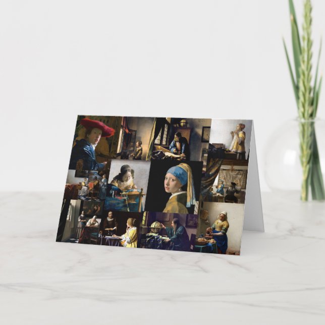 Carte Johannes Vermeer - Patchwork de chefs-d'oeuvre (Devant)