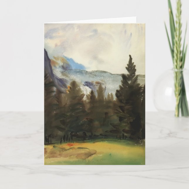 Carte John Sargent : Purtud Fir Trees et Snow Mountains (Devant)