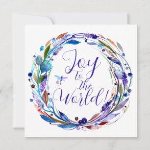 Carte Joie à la couronne d'aquarelle mondiale