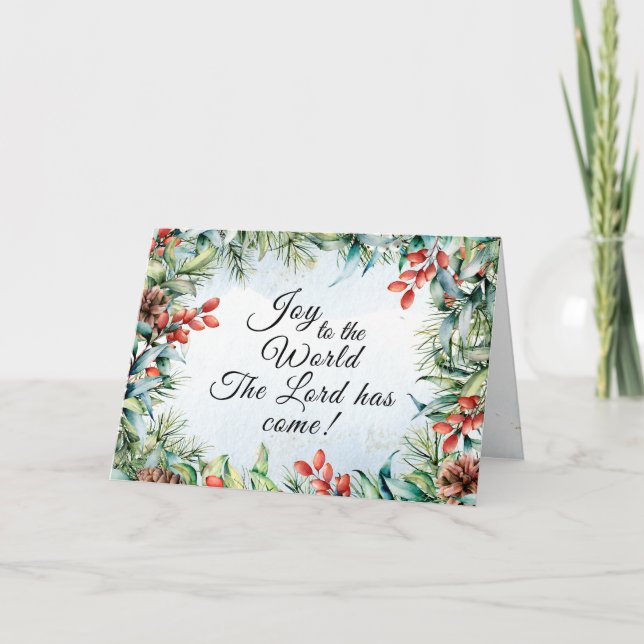 Carte Joie au monde Le Seigneur est venu, Noël (Devant)