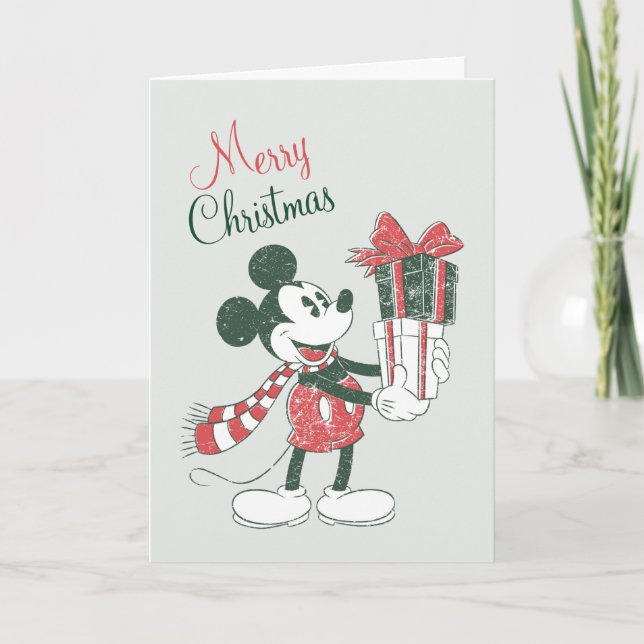Carte Joie de Noël | Joyeux Noël Mickey (Devant)