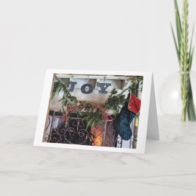 CARTE *JOIE ET BONHEUR CETTE SAISON DE NOËL* (Devant)