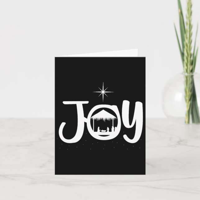 Carte Joie Jésus Scène de la Nativité Noël Cool Xmas Chr (Devant)