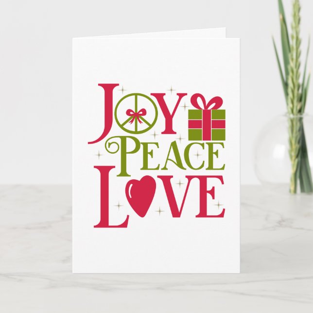 Carte Joie Paix Et Amour Noël (Devant)