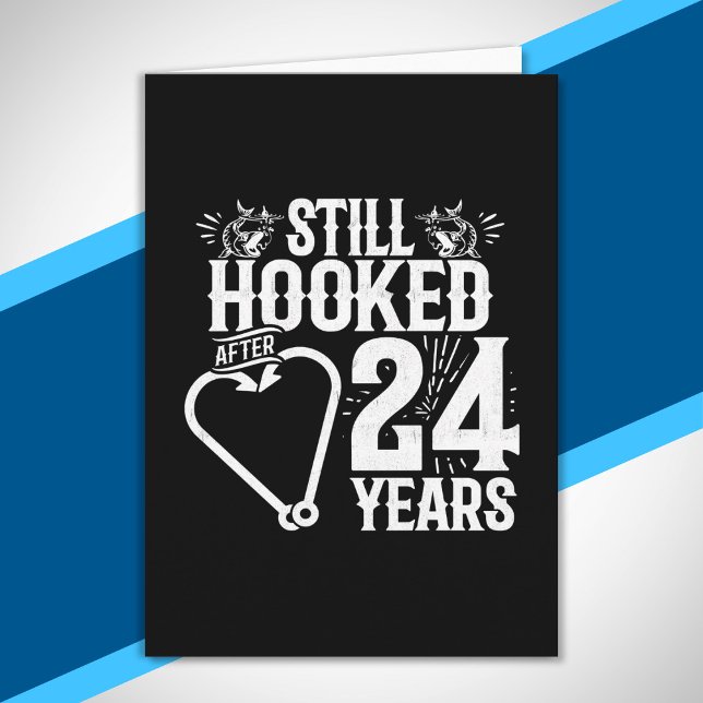 Carte Joli 24e anniversaire de mariage de 24 ans pour co (Créateur téléchargé)