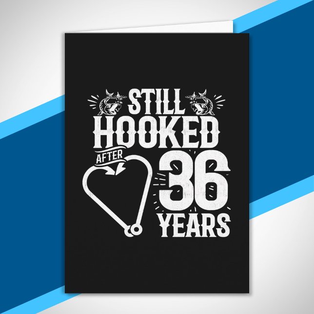 Carte Joli 36e anniversaire de mariage pour couples mari (Créateur téléchargé)