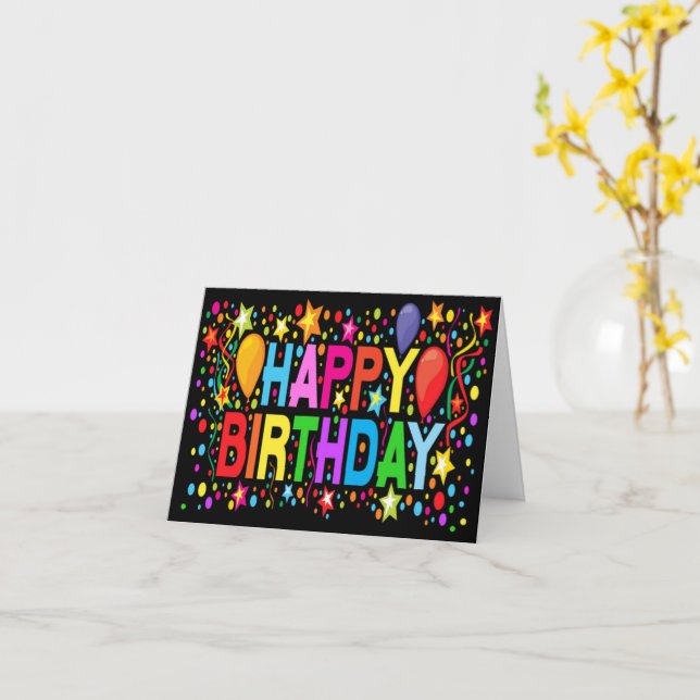 CARTE JOLI ANNIVERSAIRE (Fleur jaune)