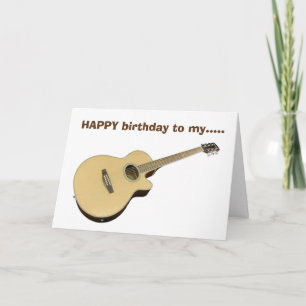 CARTE JOLI ANNIVERSAIRE À MON "GUITARISTE" PRÉFÉRÉ