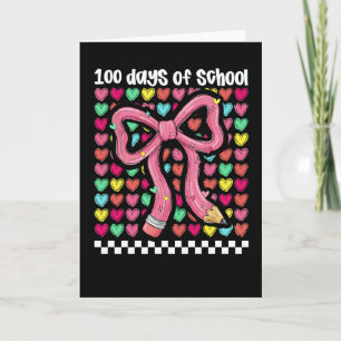 Carte Joli arc en crayon pour 67 jours d'école thème de