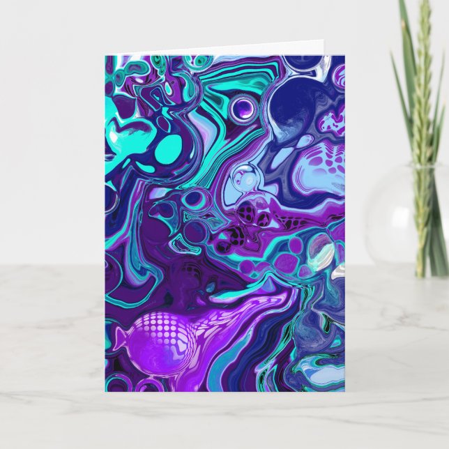 Carte Joli Art Fluide | Penser à votre sujet (Devant)