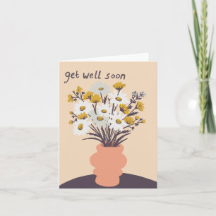 Carte Joli Bouquet Daisy CUSTOM Se Bien Bientôt