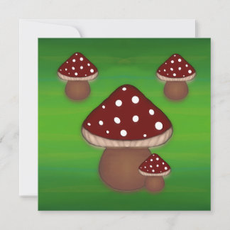 Carte Joli Champignon Fée 