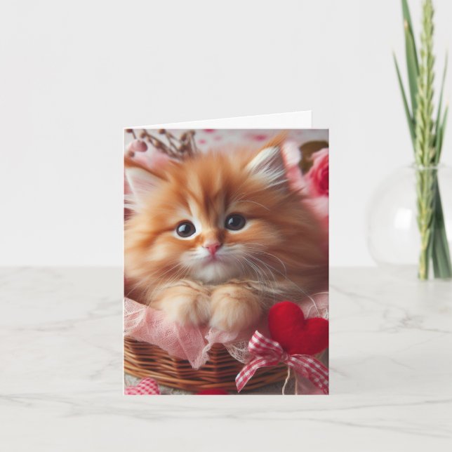 Carte Joli Chatons de la Saint-Valentin (Devant)