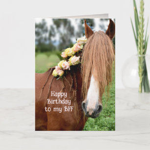 Carte Joli Cheval Joyeux anniversaire