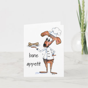 Carte Joli chien chef fantaisiste