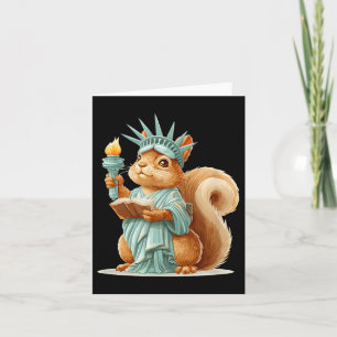 Carte Joli costume de l'écureuil de la liberté Usa pour
