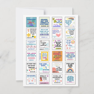 Carte Joli écriture sainte verset de la bible pour enfan