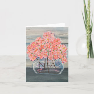Carte Joli en rose, petit, 4 pouces x 5,6 pouces