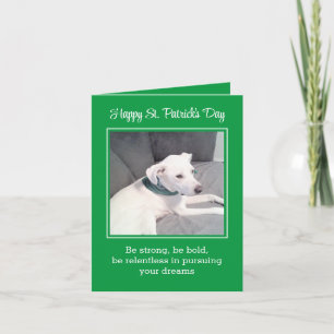 Carte Joli et drôle de chiot chien joyeux St Patrick's D