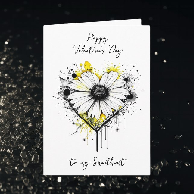 Carte Joli Floral Valentine's Day Personnalisé (Créateur téléchargé)