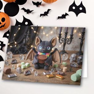 Carte Joli Halloween pour enfants avec page de coloriage