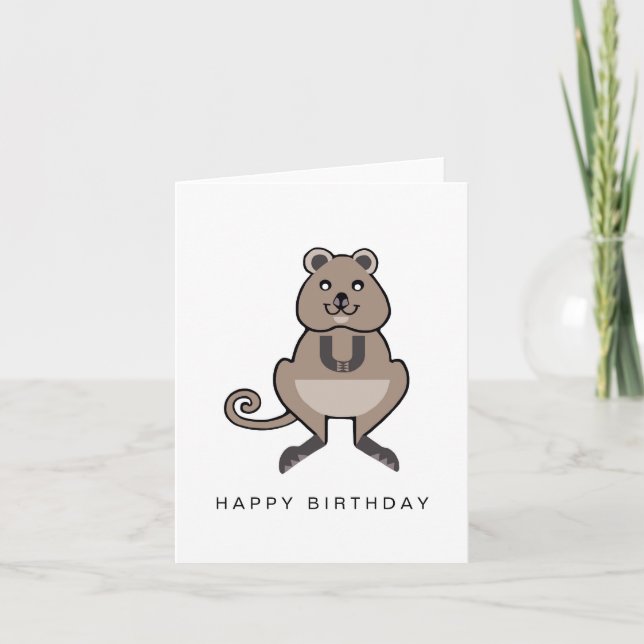 Carte Joli jeu à la main QUOKKA - Faune - Australie (Devant)
