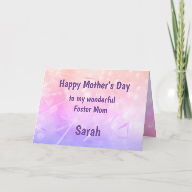Carte Joli Joyeux Fête des Mères Foster Maman (Devant)
