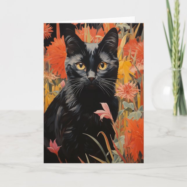 Carte Joli Kitty noir (Devant)