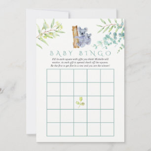 Carte Joli Koala Eucalyptus Feuilles Bébé Bingo