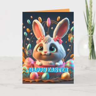 Carte Joli lapin lapin de Pâques Photo Enfants Personnal