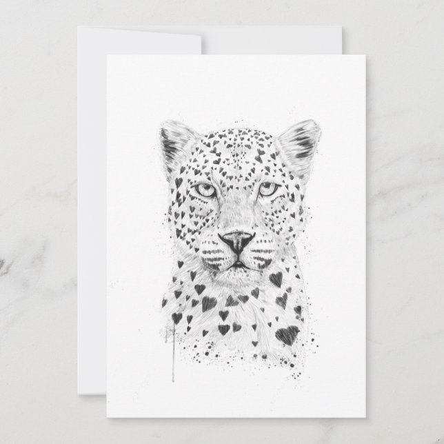 Carte Joli léopard (Devant)