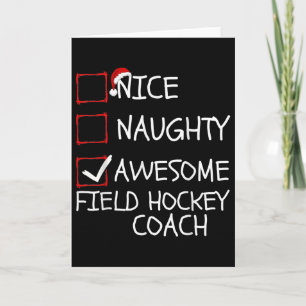 Carte Joli Méchant Entraîneur de Hockey sur Gazon Awesom