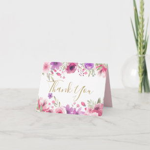 Carte Joli Merci de fleurs de prairie