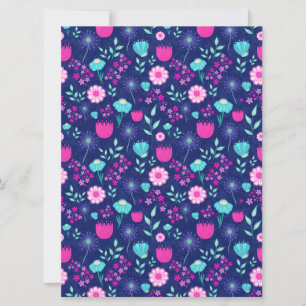 Carte Joli motif floral de fond
